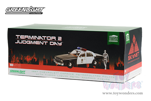 19105 Greenlight Artisan 1987 Chevrolet Caprice Metropolitan Police model diecast car retail box package
