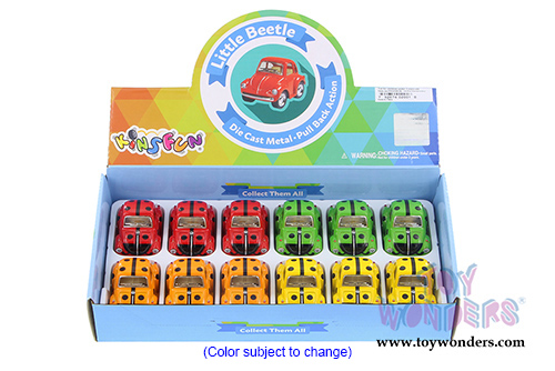 Kinsmart - Little Beetle Ladybug Key Chain (2", Scale diecast model car, Asstd.) 2001DBGK
