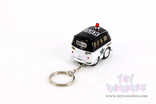 2002DPRK Kinsmart Volkswagen Little Van Keychain Police Firefighter Diecast Model Car