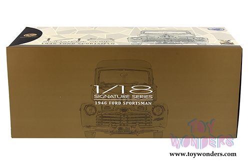 Lucky Road Signature - Ford Sportsman Convertible w/ Removable Bonnet (1946, 1/18 scale diecast model car, Green) 20048GN