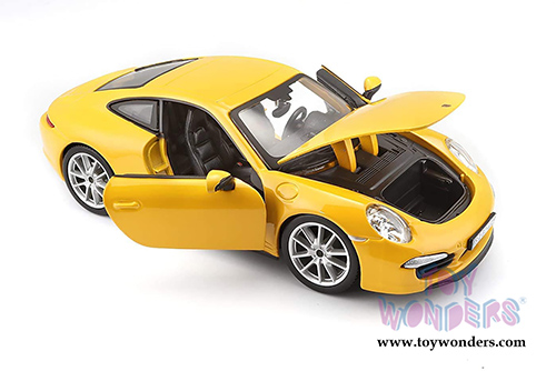 BBurago - Porsche 911 Carrera S Hardtop (2011, 1/24 scale diecast model car, Yellow) 21065YL