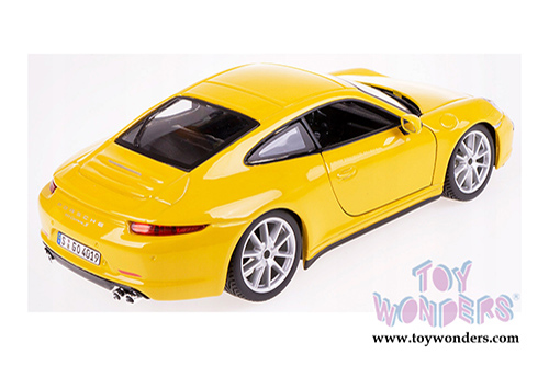 BBurago - Porsche 911 Carrera S Hardtop (2011, 1/24 scale diecast model car, Yellow) 21065YL
