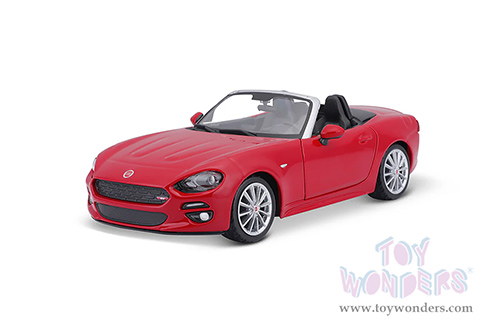 BBurago - Fiat 124 Spider (1/24 scale diecast model car, Red) 21083R