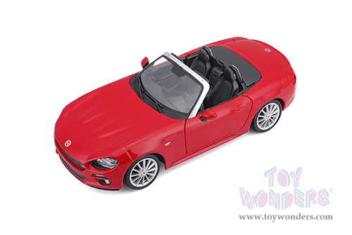 BBurago - Fiat 124 Spider (1/24 scale diecast model car, Red) 21083R
