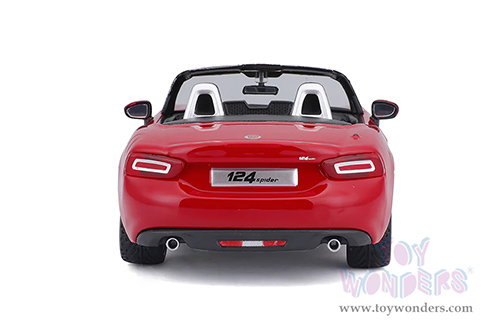 BBurago - Fiat 124 Spider (1/24 scale diecast model car, Red) 21083R