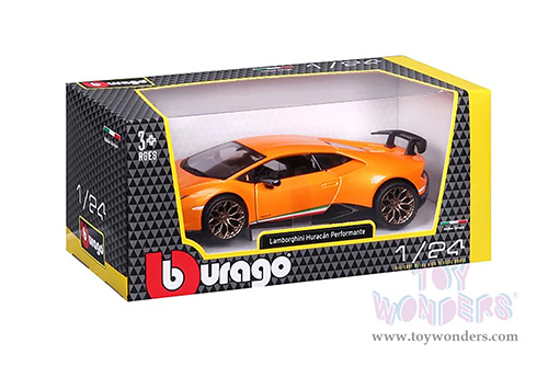BBurago -  Lamborghini Huracán Performante (1/24 scale diecast model car, Orange) 21092OR
