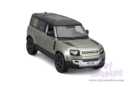 BBurago - Land Rover Defender 110 (2022, 1/24 scale diecast model car, Silver Green) 21101GN