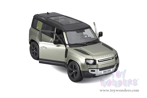 BBurago - Land Rover Defender 110 (2022, 1/24 scale diecast model car, Silver Green) 21101GN