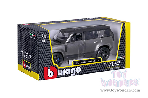 BBurago - Land Rover Defender 110 (2022, 1/24 scale diecast model car, Silver) 18-21101SV