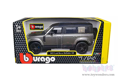 BBurago - Land Rover Defender 110 (2022, 1/24 scale diecast model car, Silver) 18-21101SV