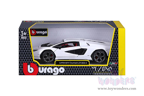 BBurago -  Lamborghini Countach LPI 800-4 (1/24 scale diecast model car, White) 21102WT