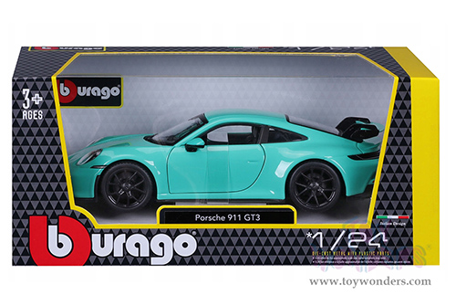 BBurago - Porsche 911 GT3 (1/24 scale diecast model car, Green) 18-21104GN