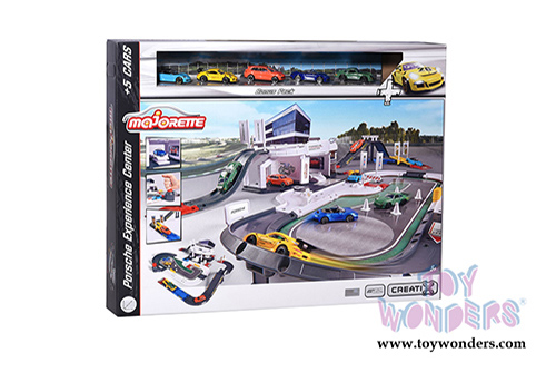 Jada Toys - Majorette Porsche Experience Center with 5 Vehicles Assortment (1/64 scale diecast model car, Asstd.) 2120500291JA