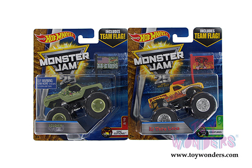 Mattel Hot Wheels - Monster Jam Assortment (1/64 scale diecast model car, Asstd.) 21572/977A