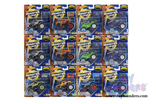 Mattel Hot Wheels - Monster Jam Assortment (1/64 scale diecast model car, Asstd.) 21572/977A