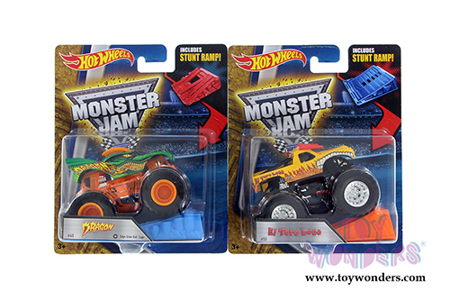 Mattel Hot Wheels - Monster Jam Assortment (1/64 scale diecast model car, Asstd.) 21572/984M