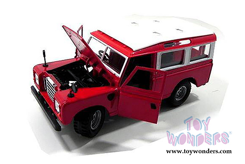BBurago - Land Rover (1/24 scale diecast model car, Red/White) 22063R