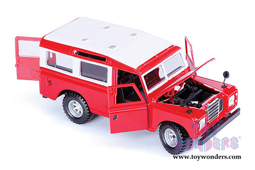 BBurago - Land Rover (1/24 scale diecast model car, Red/White) 22063R