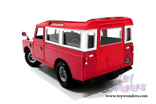 BBurago - Land Rover (1/24 scale diecast model car, Red/White) 22063R