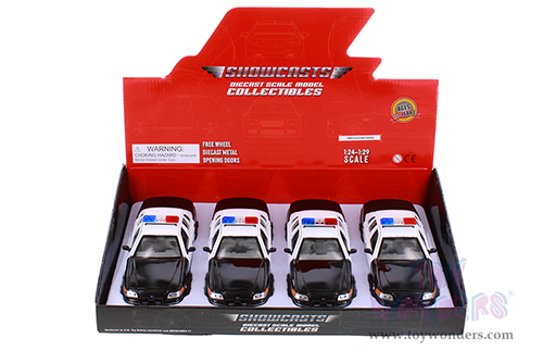 Showcasts® Collectibles -  Ford Crown Victoria Police (1999, 1/24 scale diecast model car, Black/White) 22082PR/4D MAP: $19.99