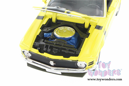 Welly - Ford Mustang Boss 302 Hardtop (1970, 1/24 scale diecast model car, Yellow) 22088WYL