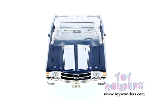 Welly - Chevrolet Chevelle SS454 Convertible (1971, 1/24 scale diecast model car, Blue) 22089WBU