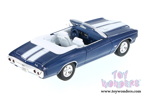 Welly - Chevrolet Chevelle SS454 Convertible (1971, 1/24 scale diecast model car, Blue) 22089WBU