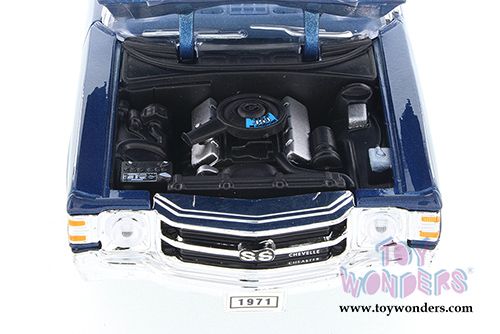 Welly - Chevrolet Chevelle SS454 Convertible (1971, 1/24 scale diecast model car, Blue) 22089WBU