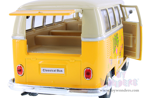 Showcasts® Collectibles - Volkswagen Classical T1 Bus with Love/Peace Decals (1963, 1/24 scale diecast model car, Asstd.) MAP: $19.99