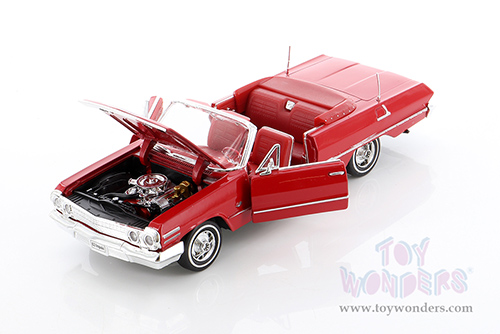 Welly - Chevolet&reg; Impala Convertible (1963, 1/24 scale diecast model car, Red) 22434LR/4D