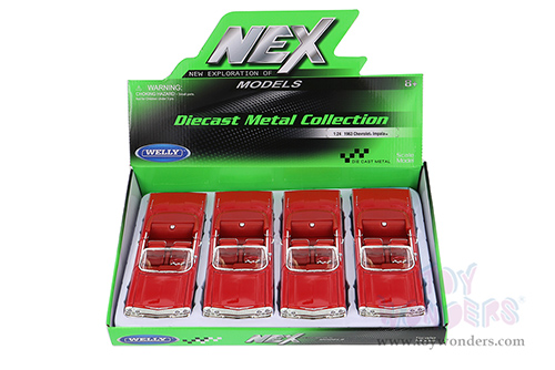 Welly - Chevolet&reg; Impala Convertible (1963, 1/24 scale diecast model car, Red) 22434LR/4D