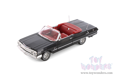 Welly - Chevrolet® Impala™ Convertible (1963, 1/24 scale diecast model car, Black) 22434WBK