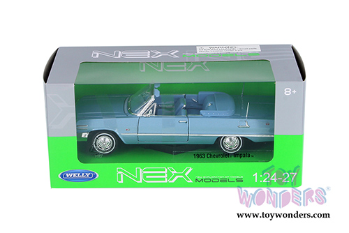Welly - Chevrolet Impala Convertible (1963, 1/24 scale diecast model car, Blue) 22434WBU