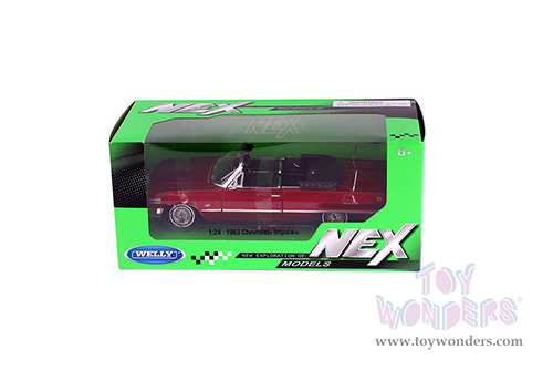 Welly - Chevrolet&reg; Impala Low Rider Convertible (1963, 1/24 scale diecast model car, Red) 22434WLRR