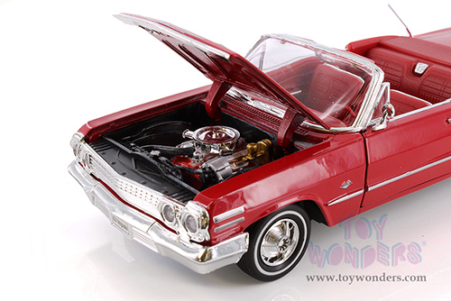 Welly - Chevrolet&reg; Impala&trade; Convertible (1963, 1/24 scale diecast model car, Red) 22434WR