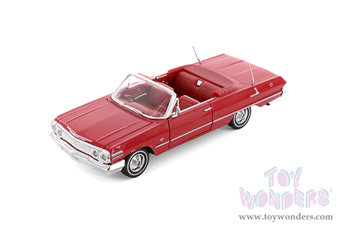 Welly - Chevrolet&reg; Impala&trade; Convertible (1963, 1/24 scale diecast model car, Red) 22434WR