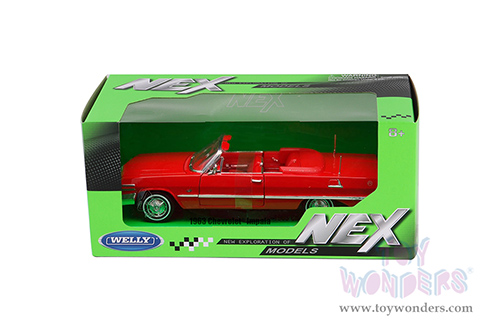 Welly - Chevrolet&reg; Impala&trade; Convertible (1963, 1/24 scale diecast model car, Red) 22434WR