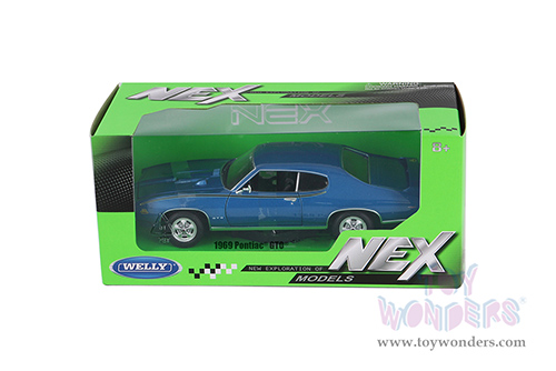 Welly - Pontiac® GTO™ Hardtop (1969, 1/24 scale diecast model car, Blue) 22501WBU