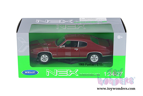 Welly - Pontiac GTO Hardtop (1969, 1/24 scale diecast model car, Red) 22501WR