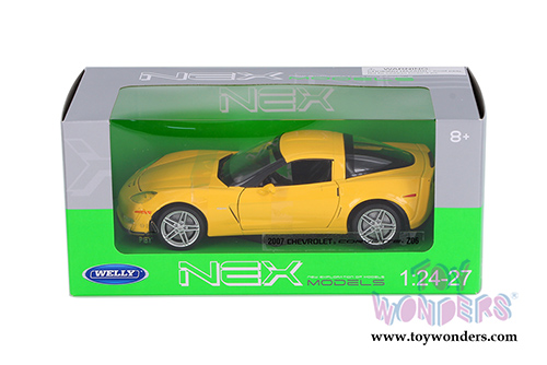 Welly - Chevrolet® Corvette® Z06 Hardtop (2007, 1/24 scale diecast model car, Yellow) 22504WYL