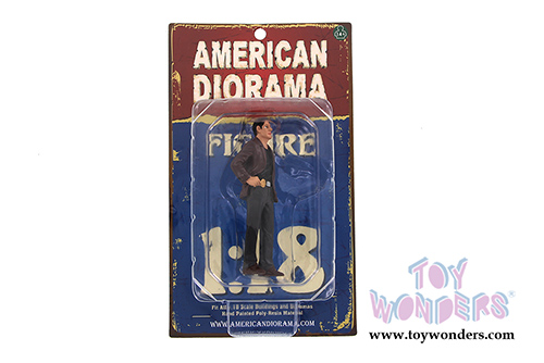 American Diorama Figurine - Detective I Figure (1/18  scale, Brown with Gray) 23891