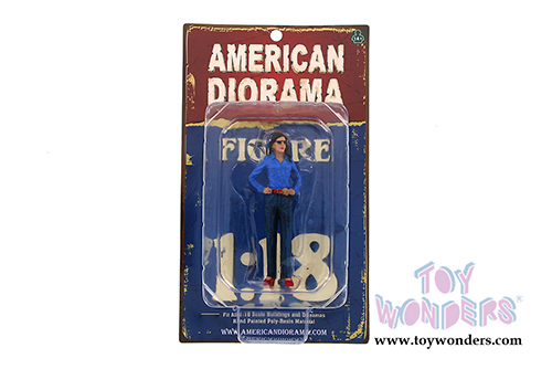 American Diorama Figurine - Detective III Figure (1/18  scale, Blue) 23893