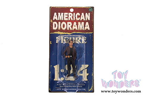 American Diorama Figurine - Detective I Figure (1/24  scale, Brown with Gray) 23929