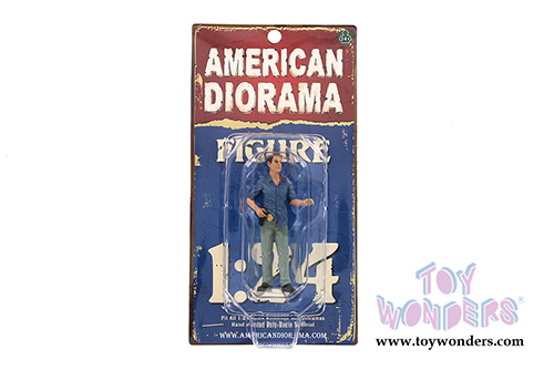 American Diorama Figurine - Detective IV Figure (1/24  scale, Blue with Green) 23932