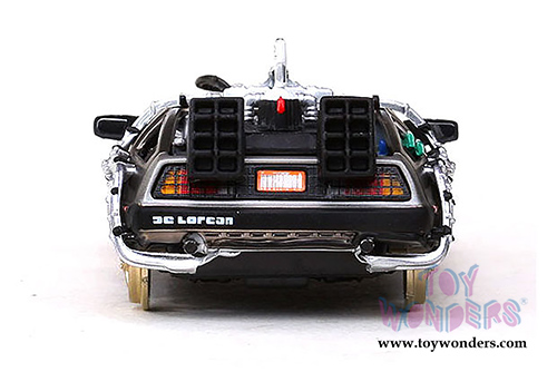 Sun Star Vitesse - Back to The Future Part III DeLorean w/ Railroad version (1/43 scale diecast model car, Stainless Steel) 24014/6