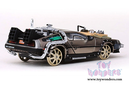 Sun Star Vitesse - Back to The Future Part III DeLorean w/ Railroad version (1/43 scale diecast model car, Stainless Steel) 24014/6