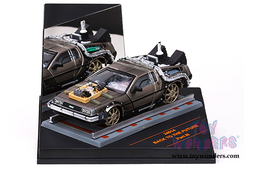 Sun Star Vitesse - Back to The Future Part III DeLorean w/ Railroad version (1/43 scale diecast model car, Stainless Steel) 24014/6