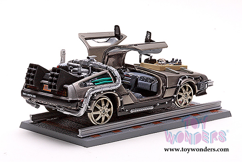 Sun Star Vitesse - Back to The Future Part III DeLorean w/ Railroad version (1/43 scale diecast model car, Stainless Steel) 24014/6