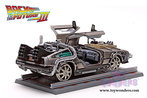 Sun Star Vitesse - Back To The Future Part I, II, III DeLorean Time Machines Set (1/43 scale diecast model car, Stainless Steel) 24016