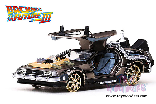 Sun Star Vitesse - Back To The Future Part I, II, III DeLorean Time Machines Set (1/43 scale diecast model car, Stainless Steel) 24016